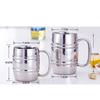 420/320ml Kitchen Gadget Double Wall Plain Stainless Steel Beer Coffee Milk Cup