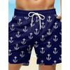 Costum de baie pentru bărbați Hawaii Pantaloni scurți de plajă Model cu ancoră Imprimare 3D Pantaloni sport supradimensionați pentru bărbați Plăci de surf Costume de baie Trunchiuri Îmbrăcăminte pentru copii