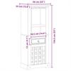 Corona Wine Rack 56 x 35 x 134.5 cm Solid Pine Wood