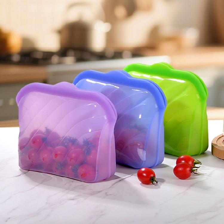 Sacs à Collations en Silicone de Qualité Alimentaire Contenants à Déjeuner Réutilisables Adaptés au Micro-ondes et au Congélateur Stockage de Cuisine Durable