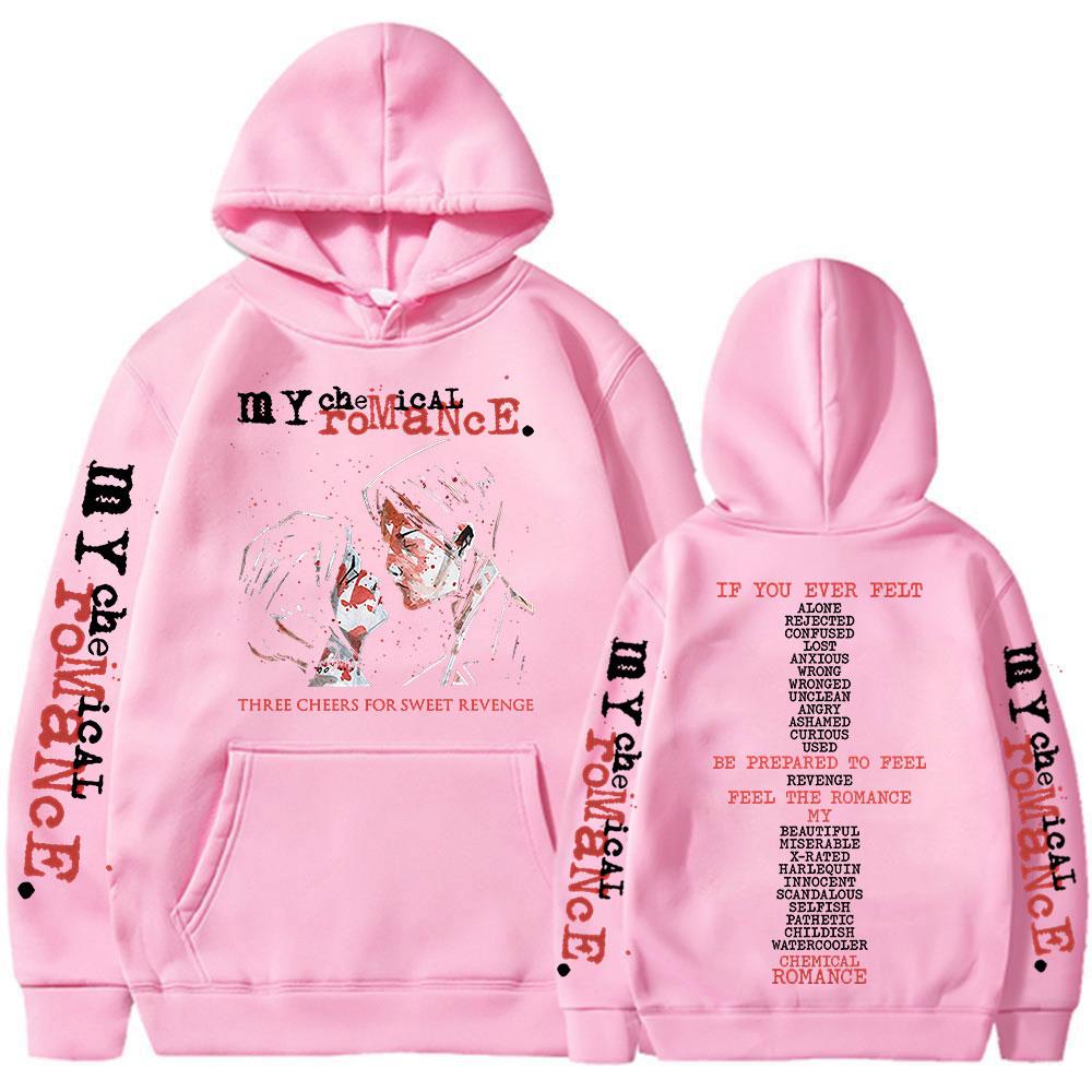 Rock Band My Chemical Romance Hoodies Three Cheers for Sweet Revenge Gothic Hooded Sweatshirts Men's Women Oversized Pullovers
