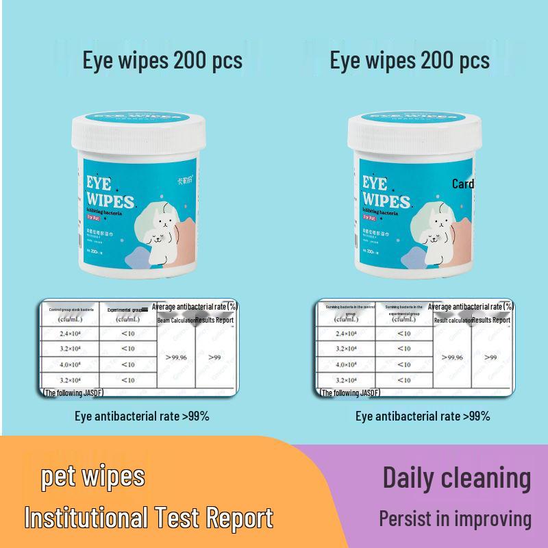Pet Tear Stain & Ear Cleaning Wipes for Kittens and Puppies