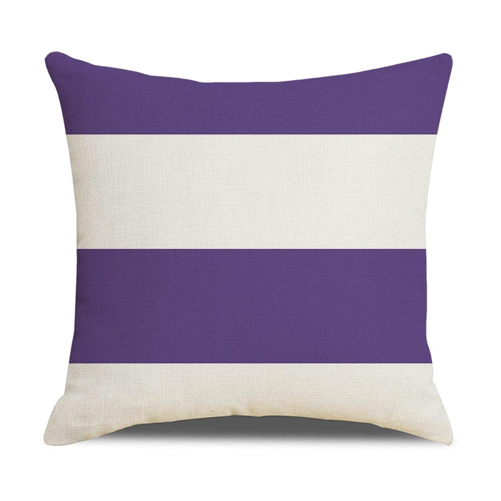 Nordic Simple Pillow Ins Blue Geometric Linen Cotton and Linen Sofa Car Polyester and Linen Pillow Cushion Cover
