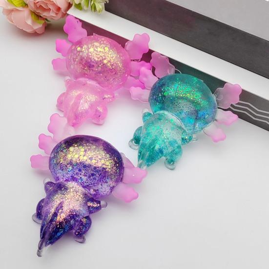 Przezroczysty Brokatowy Salamandra Gniotek Antystresowy Kreskówkowy Salamandrowaty Ściskowy Sensoryczny