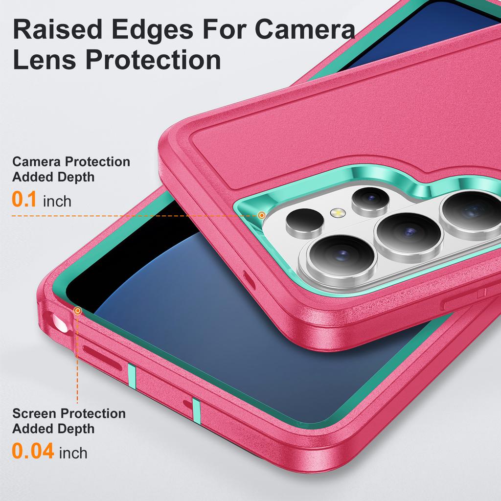 For Samsung Galaxy S26 Ultra Case PC + Silicone + EVA Anti-Drop Kickstand Phone Cover