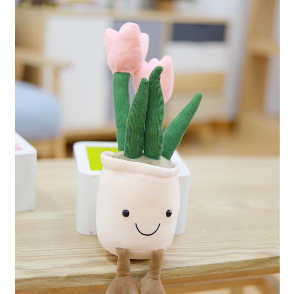 New Plant Doll Simulation Tulip Succulent Potted Plant Home Living Room Decoration Plush Toy