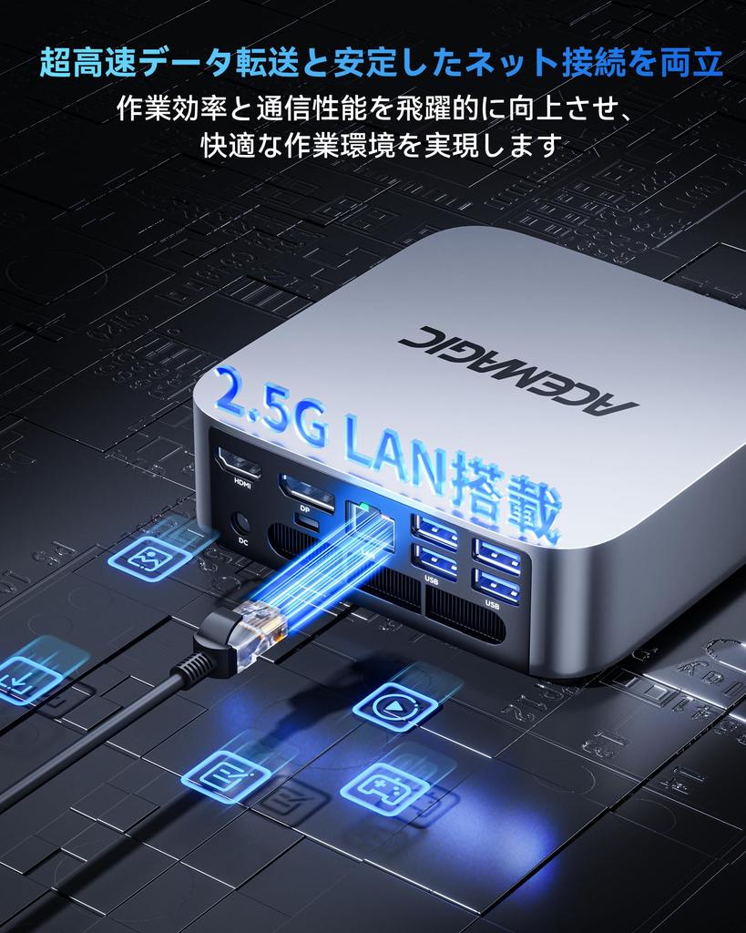 Mini PC for ACEMAGIC Mini PC 13th Generation Gaming Performance up to 4TB SSD Windows 11 USB WiFi 32GB 8K Compact Mini Computer "Super