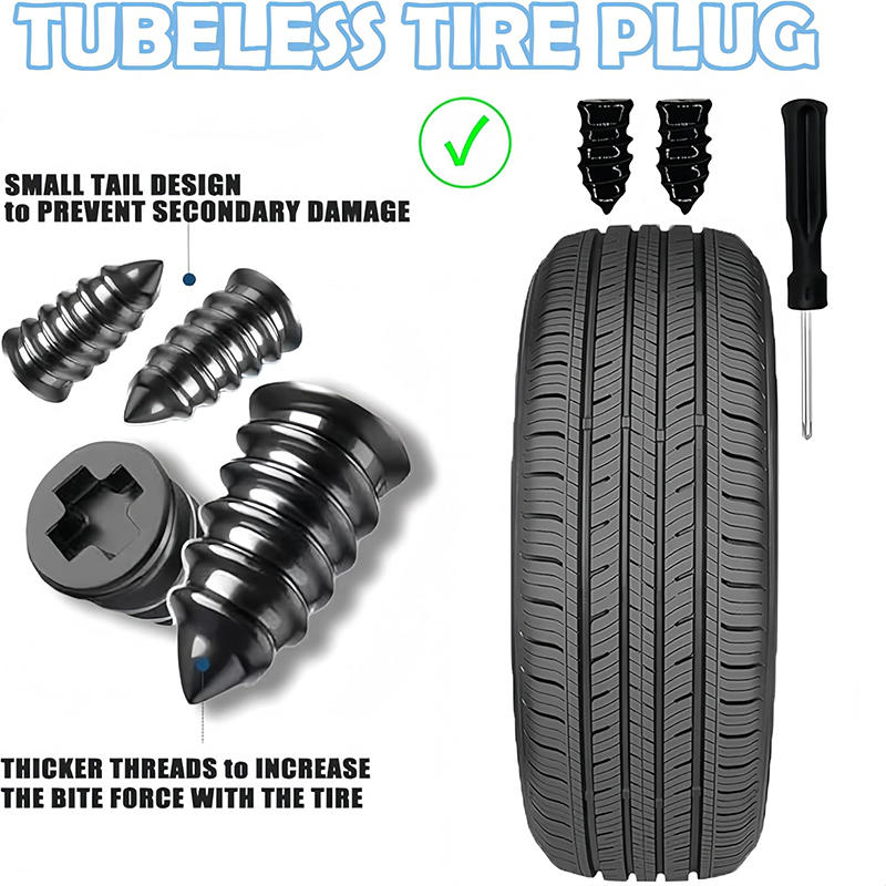 Lastik Tamir Kauçuk Çiviler Kiti Lastik Yama Dikenleri Kolay DIY Kendin Servis Aleti Patlak Tamiri için Arabalar Motosikletler Kamyonlar