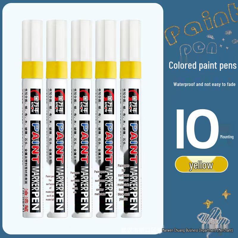 Jin Wannian Oil-Based Waterproof Touch-Up & Marking Pen for Metals