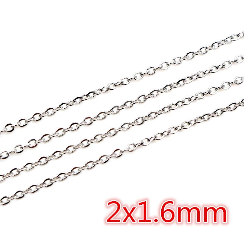 5 Meters/Lot Never Fade Stainless Steel Multi Styles Necklace Chains For DIY Jewelry Making Findings Accessories Handmade