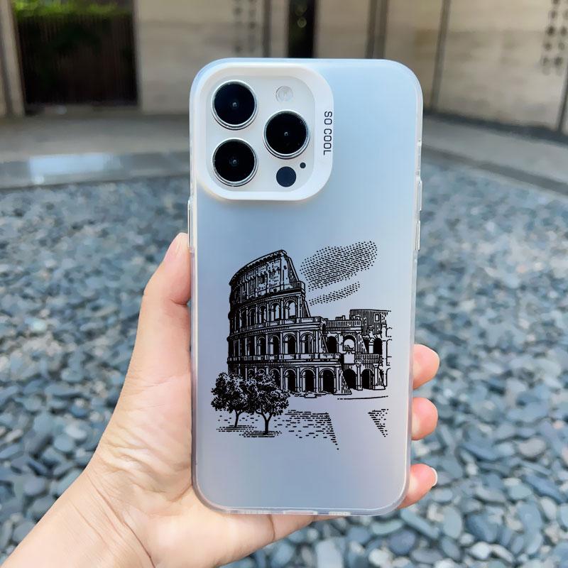 World Famous Historical Landmark Building Phone Case for Iphone 15 14 Plus Pro MAX 11 12 13 Mini Pro Max Shockproof Laser Covers