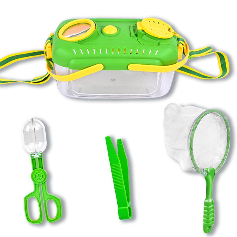 Children's Outdoor Insect Observation Set: Lighted Magnifier Box, Insect Net, Exploration Toy