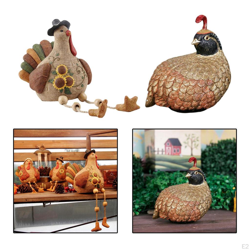 Festive Resin Turkey Decor for Home and Tabletop