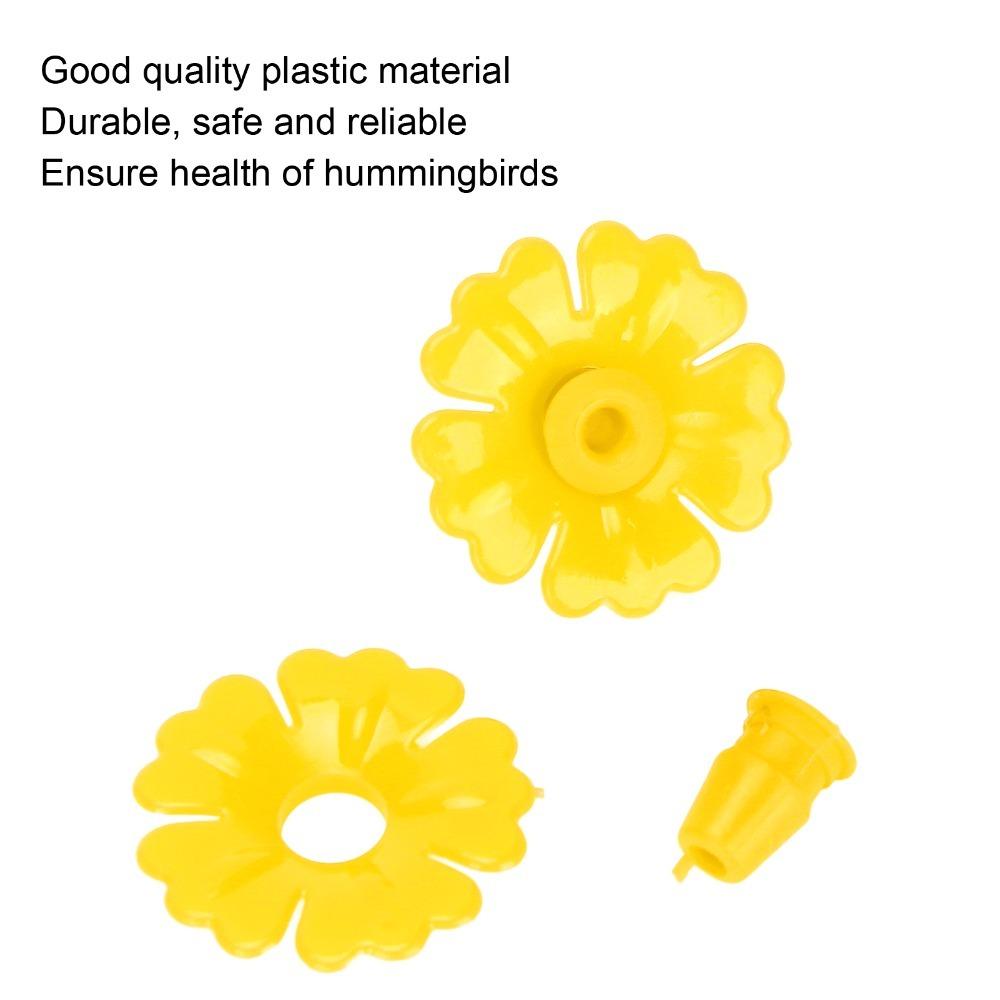 30Sets Plastic Bird Feeder Replacement Parts Bright Colors Feeding Port Replacement Garden Use жёлтый