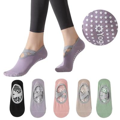 Summer Pilates Socks Anti Slip Breathable Bandages Yoga Socks Women's Ankles Women's Ballet Sports Socks, Fitness Gym
