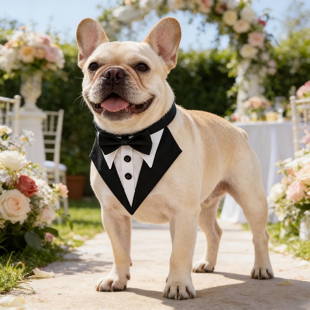 Formeller Anzug Hundeschal Fliege geeignet für Hochzeit Geburtstagsparty Anzug Kleidung Haustier Dekoration