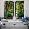 2Pcs Jungle Curtain Deep Forest With Wooden Pier And River Refreshing Exotic Nature Wild For Bedroom Living Room And Dining Room
