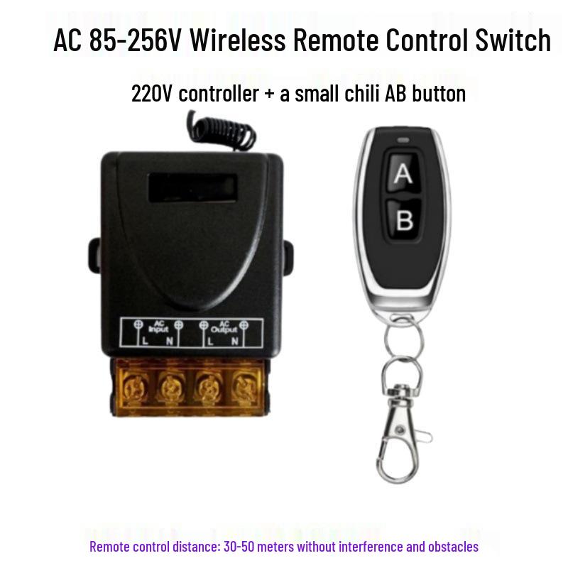 220V 30A Wireless Remote Control Switch for Water Pump, Motor, Range Hood, Exhaust Fan, and Sprayer.
