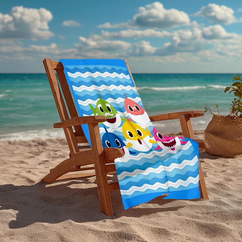 Ultra-Soft Beach Towel with Shark Theme,Ideal for Pool - Camping, Diving - Perfect Travel Essential, Vibrant Beach Towel.