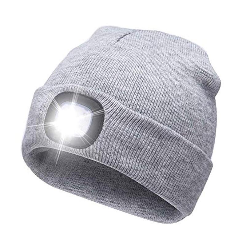 Warm Hat 4 LED Lighted Beanie Cap 
