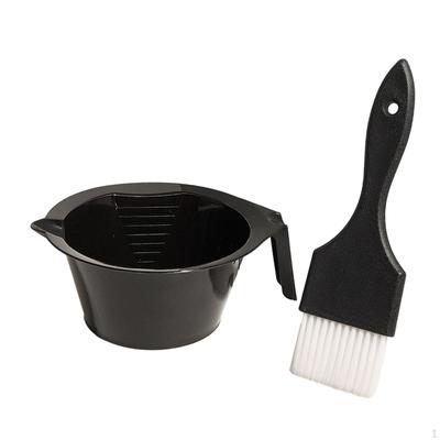 2x Haarfärbe Farbpinsel und Schüssel Set Applikatoren Multifunktional Friseursalon Dauerwelle