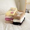 Fashion Coral Fleece Women Socks Warm Home Floor Socks Cartoon Strawberry Bear Socks Plush Mid Tube Sleep Socks