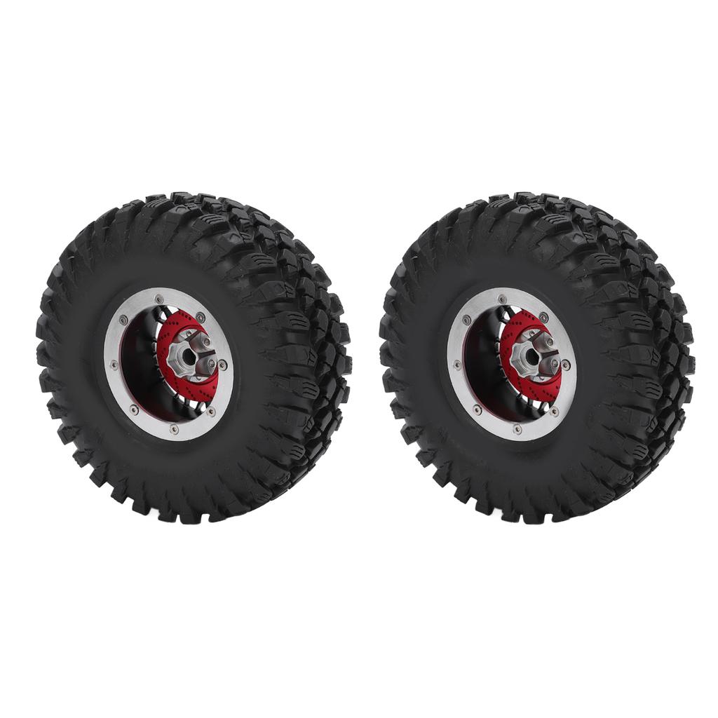 RC Tire 2.2 Inch Rubber Alloy RC Car Wheel with Metal Wheel Hub RC Spare Upgrade Parts Accessory