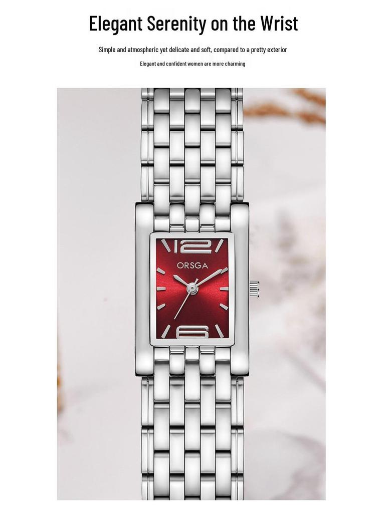 ORSGA Fashion Square Damen Quarz Uhr - Leichter Luxus & Casual Stil
