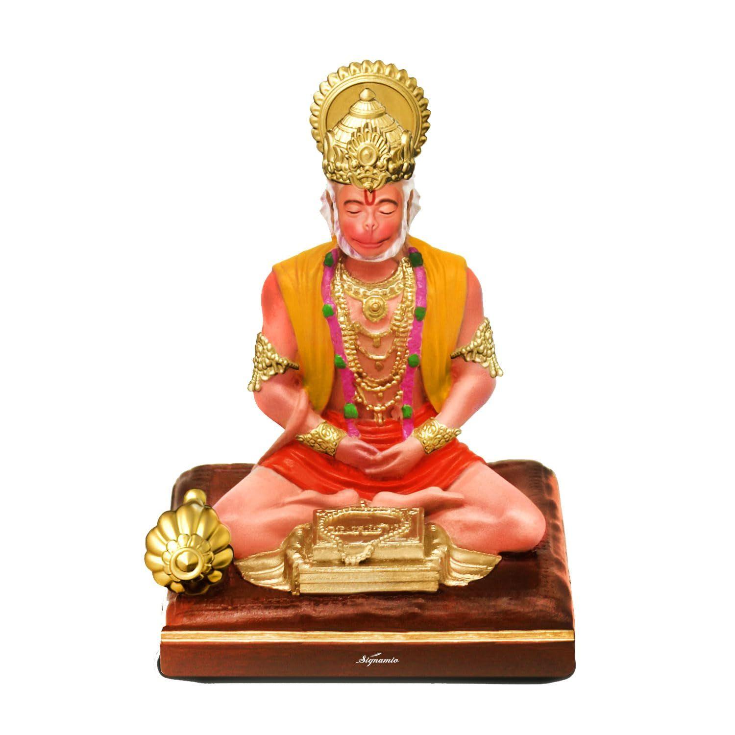 

Hanuman Ji Idol Statue for Car Dashboard - Divine Bajrangbali Murti, Perfect Hindu God Gift Item and Home Puja Decoration Ideal