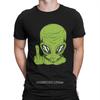 Angry Alien Head Flipping The Bird Middle Finger Men T Shirts Resident Alien Amazing Tees Short Sleeve O Neck T-Shirts Cotton