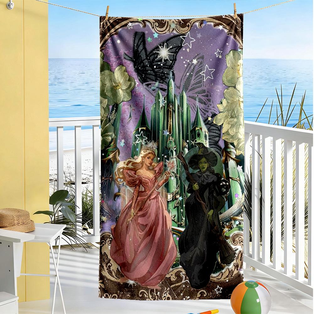 Gothic Style Beach Towel High Absorbency & Quick-Dry Comfortable Lightweight Portable for Swimming,Beach,Camping, Travel, Beach Accessories,Gym
