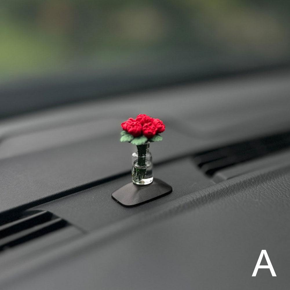 Decorațiuni Mini Pom de Crăciun Consola Centrală Montat pe Mașină Accesorii Plantă Verde Decorațiune Floare Similată Cadou Drăguț Pentru Fete