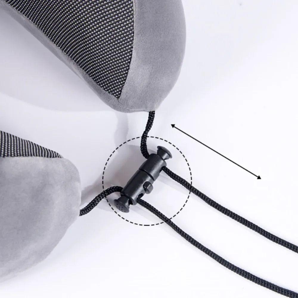 Washable Cover U-shaped Pillow with Cap Removable Hooded Pillow Travel Neck Pillow Outdoor Travel