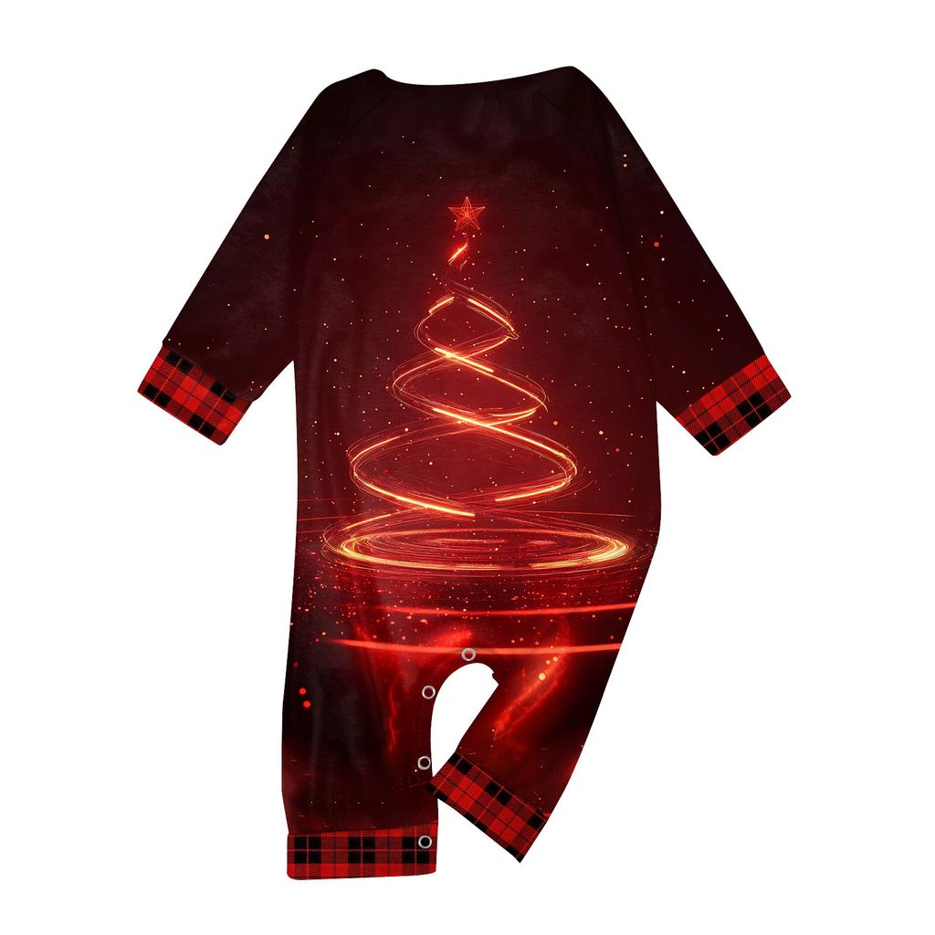 Christmas Prints Family Matching Long Sleeve Tops+Pants Set Family Matching Sets