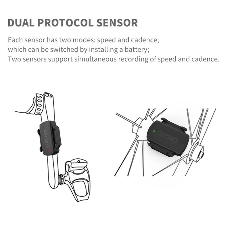 GEOID CS600 Speed Cadence Sensor Wireless GPS Computer ANT Bluetooth Dual Protocol Sensor For Garmin Wahoo Bryton Speedometer