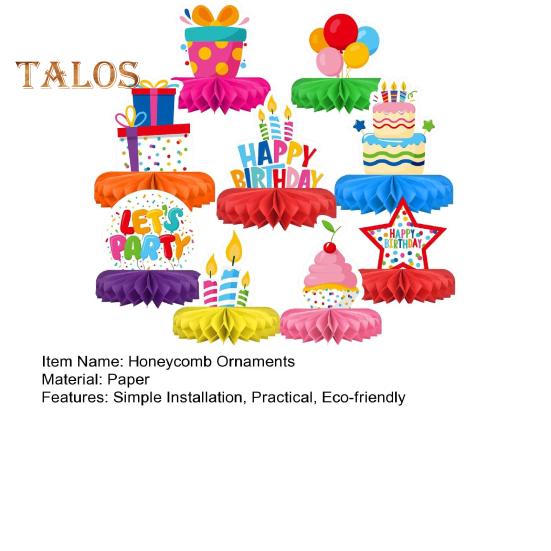 9Pcs DIY Honeycomb Ornaments Holiday Decorations Vibrant Color Easy To Install Colorful Paper Honeycombs Party Supplies