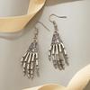 Boucles d'oreilles Puces Halloween Fantôme & Crâne Personnalisées avec Motif Palme