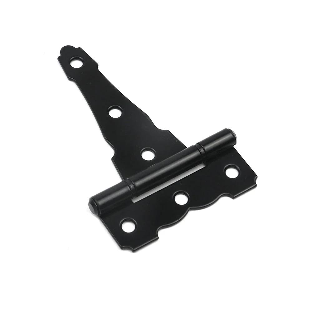 2PCS Classic Black Strap Hinges Shed Door Hinges Heavy Duty Barn Gate T-Strap Hinges