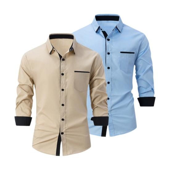 Men Spring Shirt Colorblock Plaid Print Single-breasted Slim Fit Long Sleeve Turn-down Collar Buttons Streetwear Casual Business Cardigan Shirt Coat