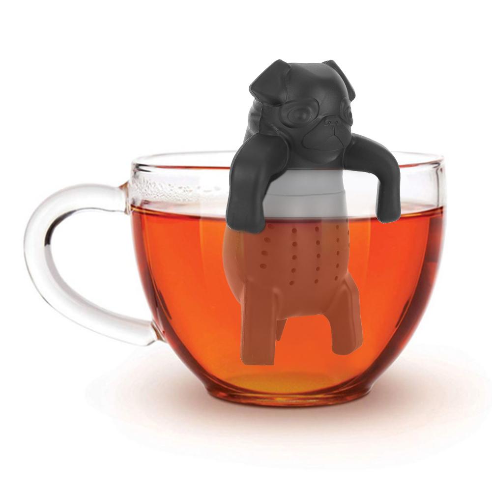 Cartoon Dog Silicone Loose Tea Strainer Infuser Filter Gadget Tea Accessory