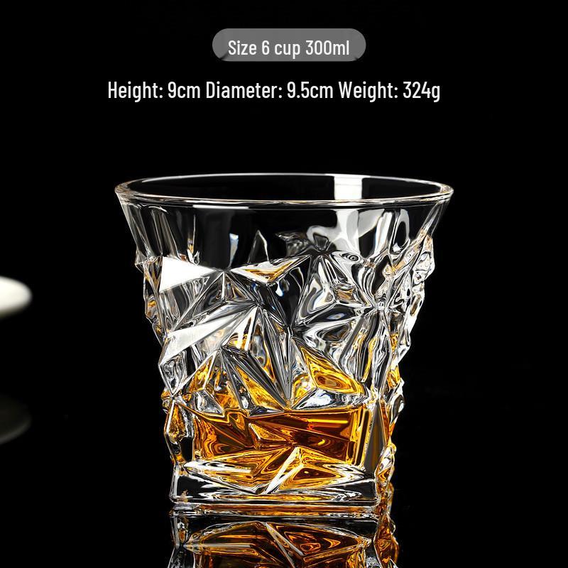 Octagonal KTV Beer Mug - Thickened Creative Crystal Whiskey Glass for Spirits