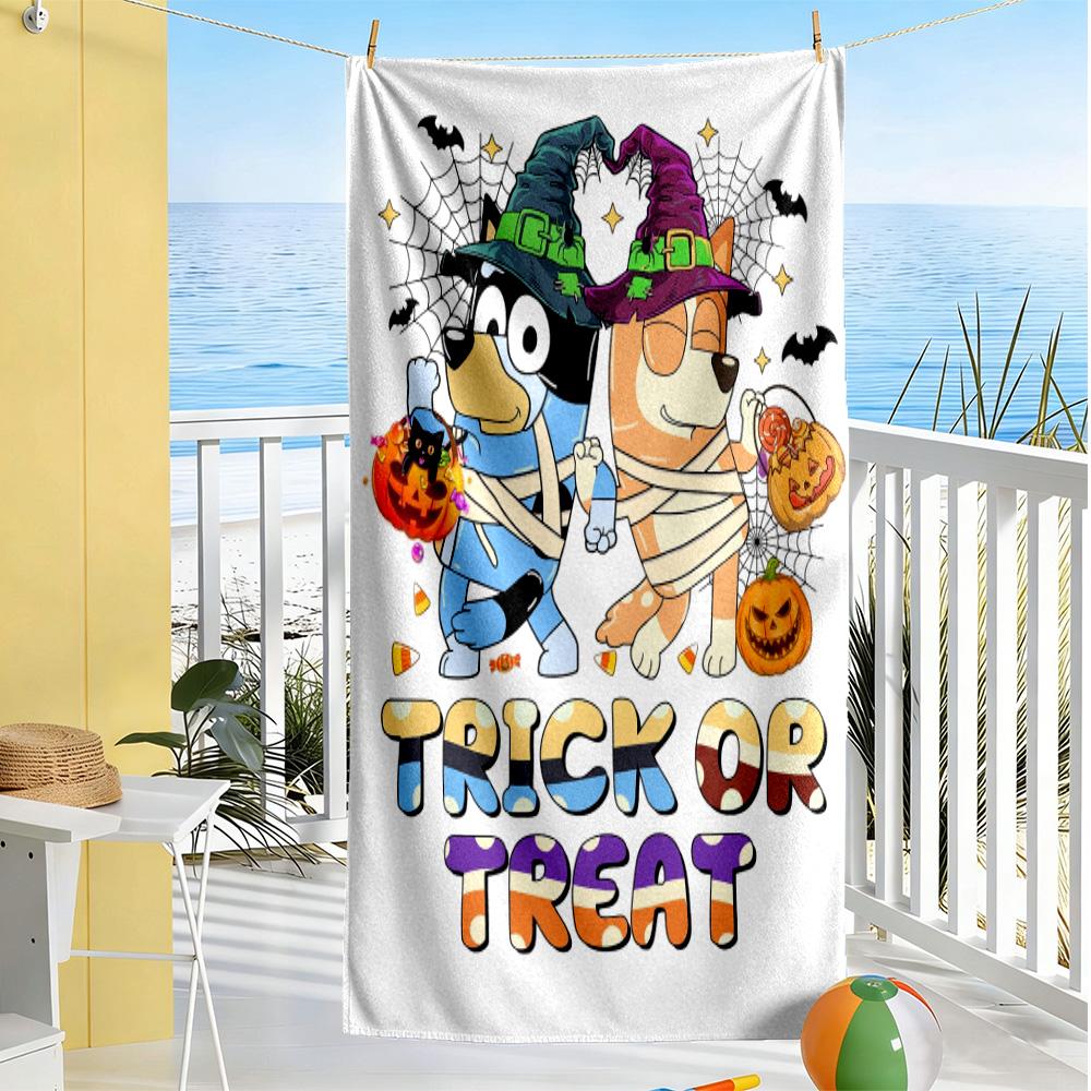 Bluey Family Adventure Beach Towel Soft Durable Quick-Dry Comfortable Lightweight