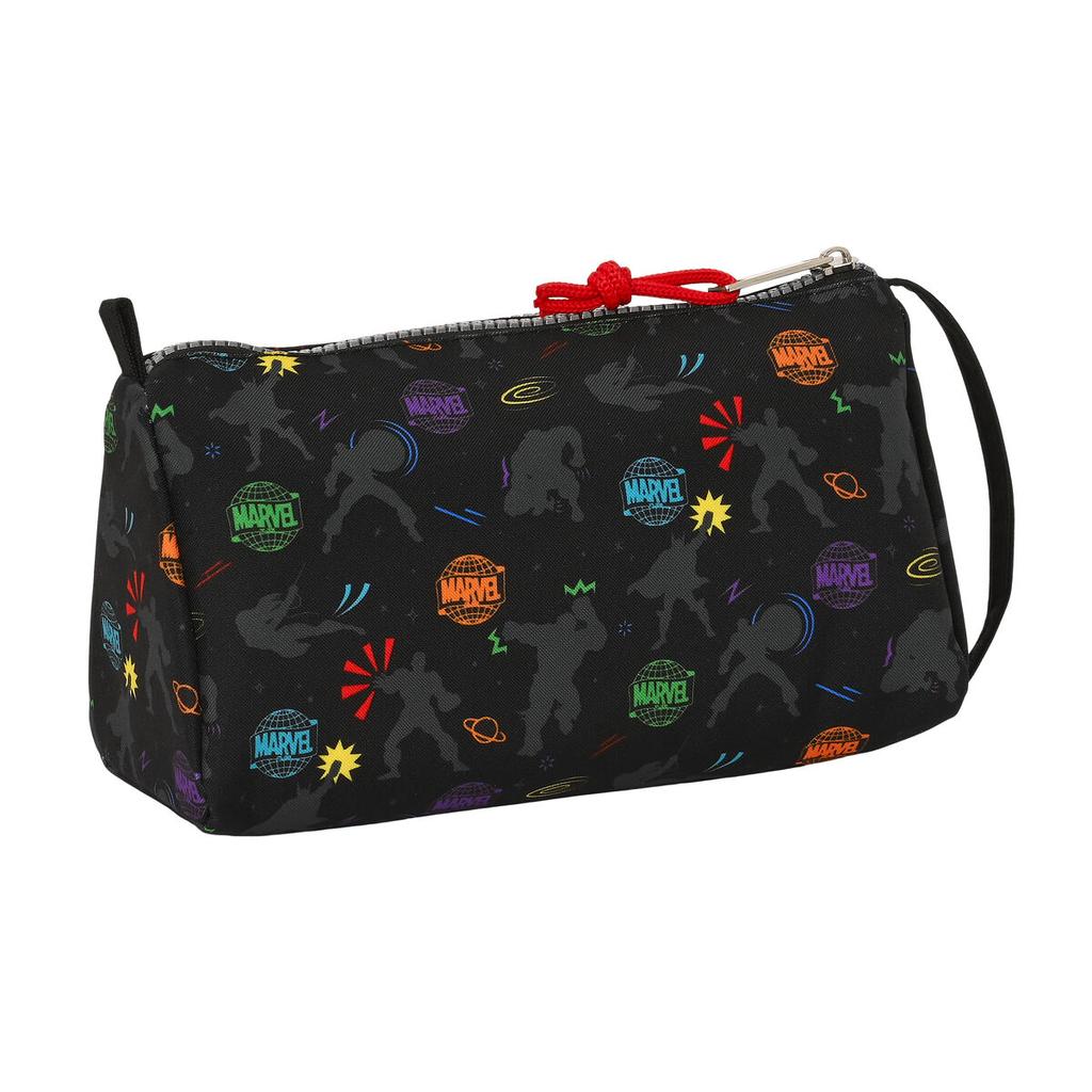 Trousse Scolaire avec Accessoires The Avengers Super heroes Noir (20 x 11 x 8.5 cm) (32 Pièces)