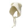 Women's Cute Bear Ears Wool Hat - Cozy Knitted Winter Hat with Ear Protection
