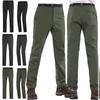 Winter Mens Thick Work Pants Windproof Tactical Outdoor Fleece Trousers Thermal