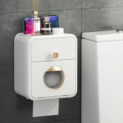 Banyo rulo kağıt havlu tutucu plastik Doku Kutusu Su Geçirmez deliksiz Duvara monte Tuvalet Kağıdı Tutucu Saklama Kutuları Raf
