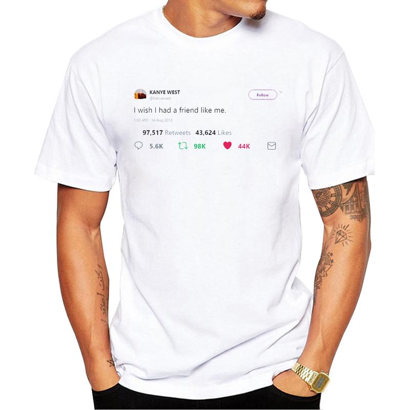 Kanye Klasické prohlášení Streetwear Rapper Vtipné hip hopové tričko Jsem svůj nejlepší přítel tričko pro muže