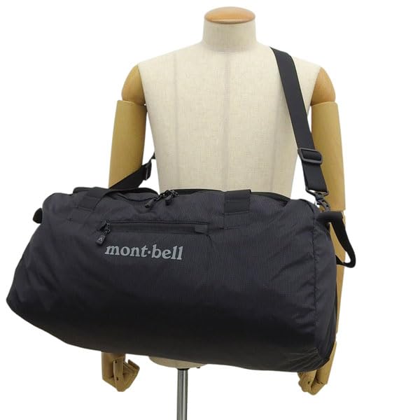 Duffel A4 Duffel 40 1133395 [Montbell] Men's Bag, Compatible, Nylon, L.W. (Black (BK))