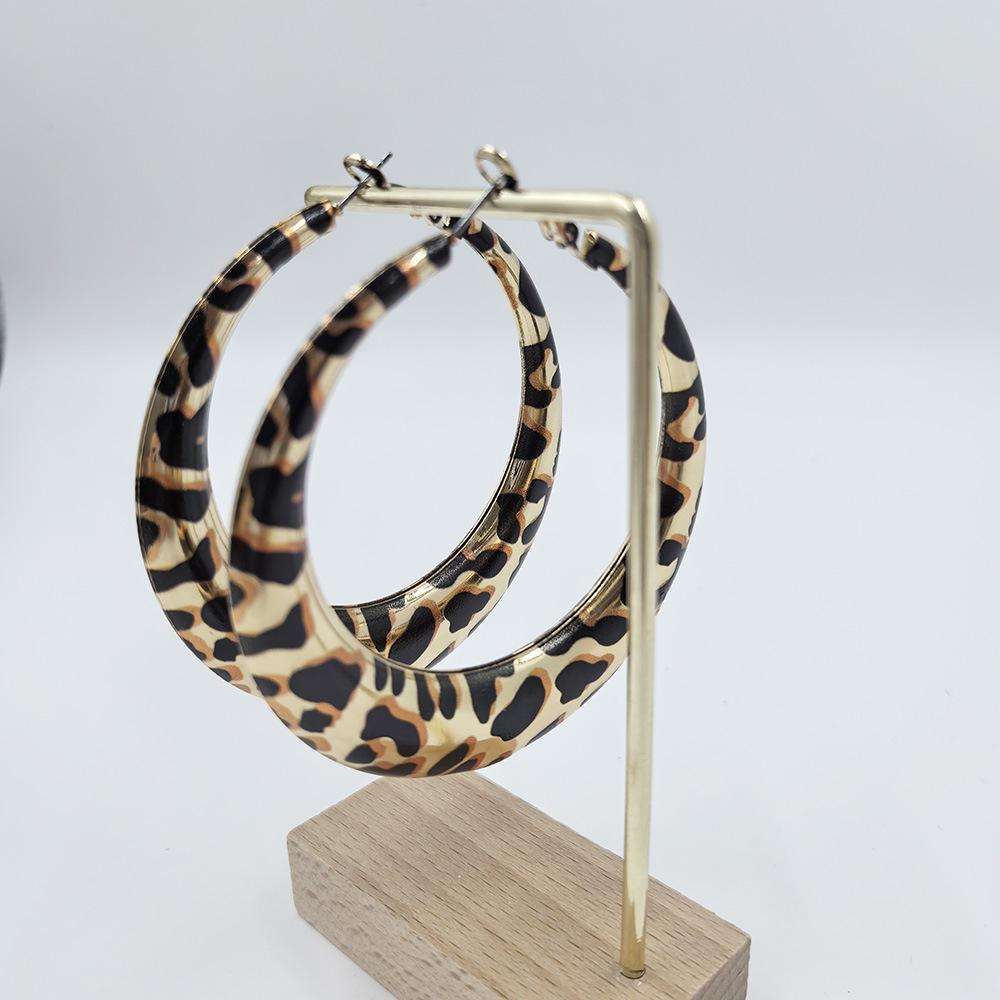 Роскошные акцентные серьги с леопардовым принтом: Смелые, Модные Каффы для Ушей Женские цветной печати леопарда