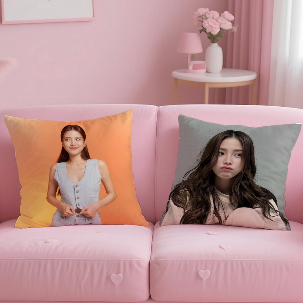 Popular Actress Baifern Cushion Cover Soft  EasyWash Pillow Case  Versatile for Couch Bed Travel and Office